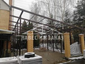 Навес 7,5 х 9,5 м из металла