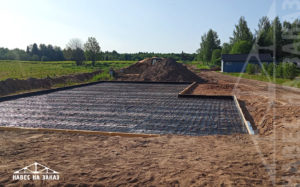 Бетонная площадка 17 х 9 x 0,2
